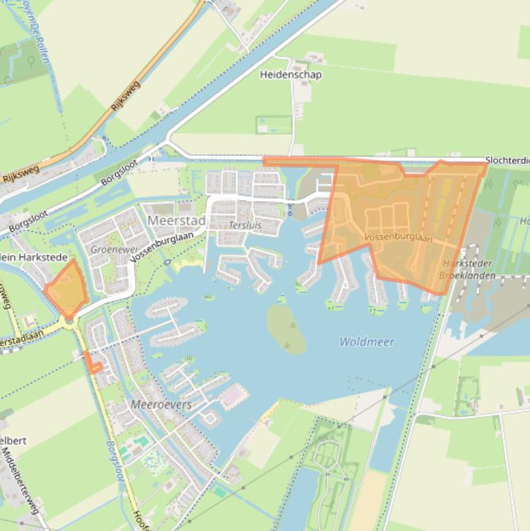 Kaart van postcodegebied 9617AG.