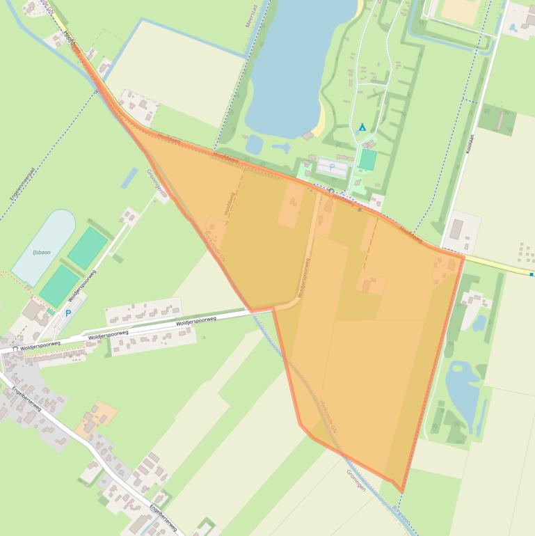 Kaart van postcodegebied 9617AM.