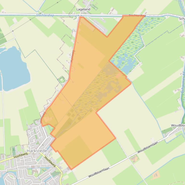 Kaart van postcodegebied 9617AR.