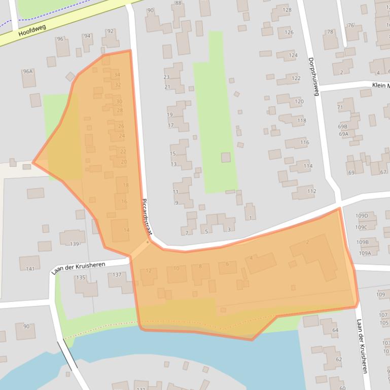 Kaart van postcodegebied 9617AX.