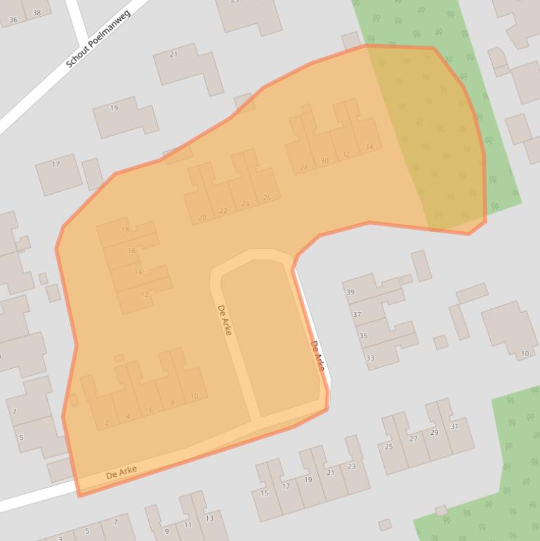 Kaart van postcodegebied 9617BJ.