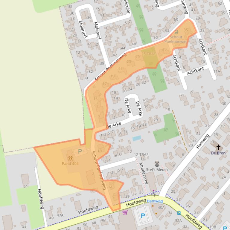 Kaart van postcodegebied 9617BK.