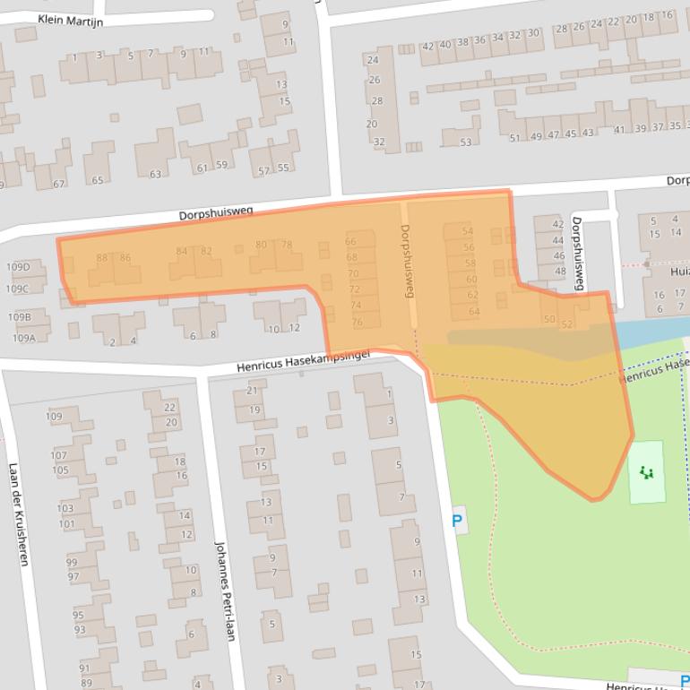 Kaart van postcodegebied 9617BP.
