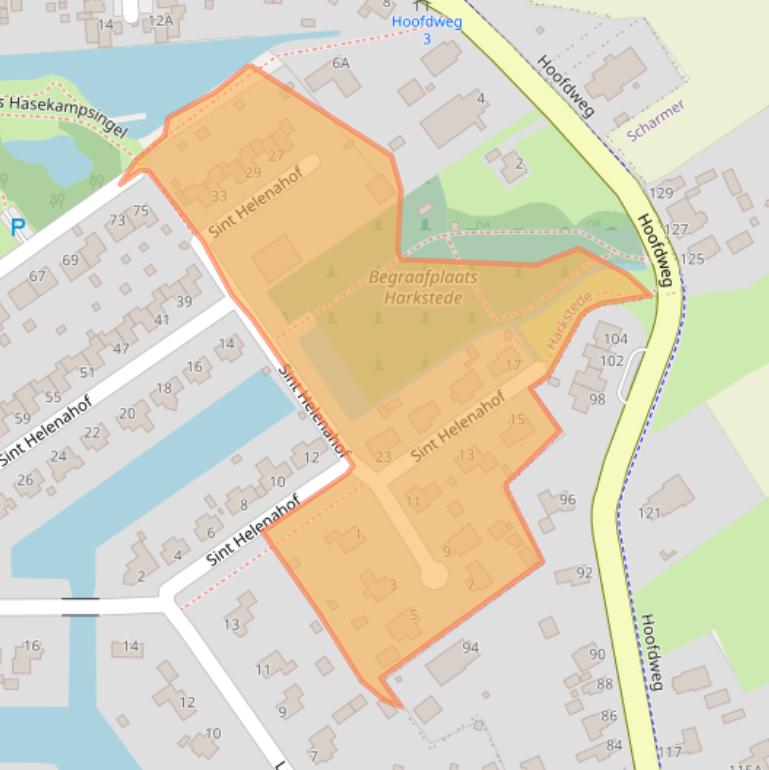 Kaart van postcodegebied 9617EG.