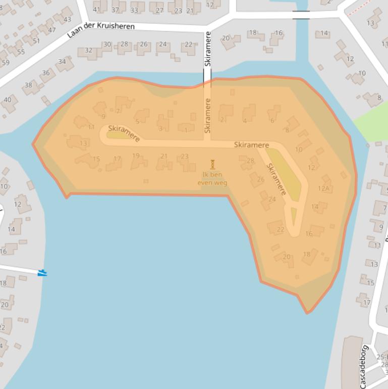 Kaart van postcodegebied 9617EK.