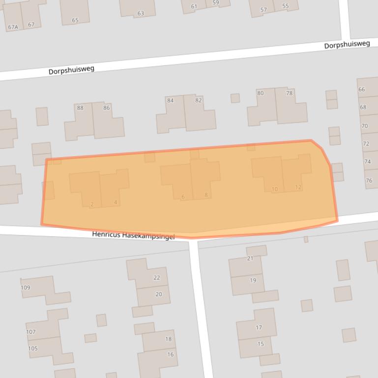 Kaart van postcodegebied 9617EW.