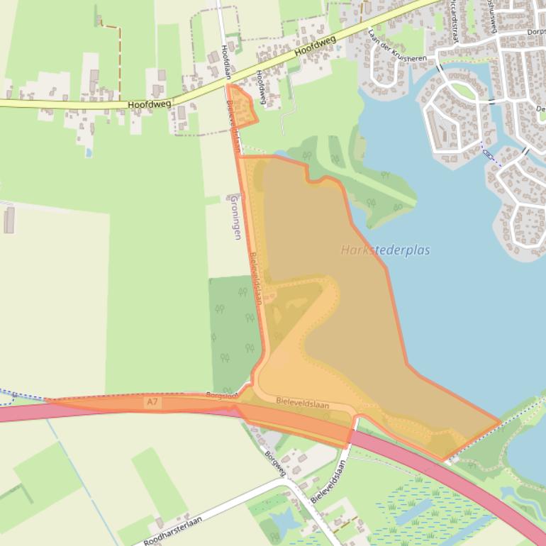 Kaart van postcodegebied 9617TA.