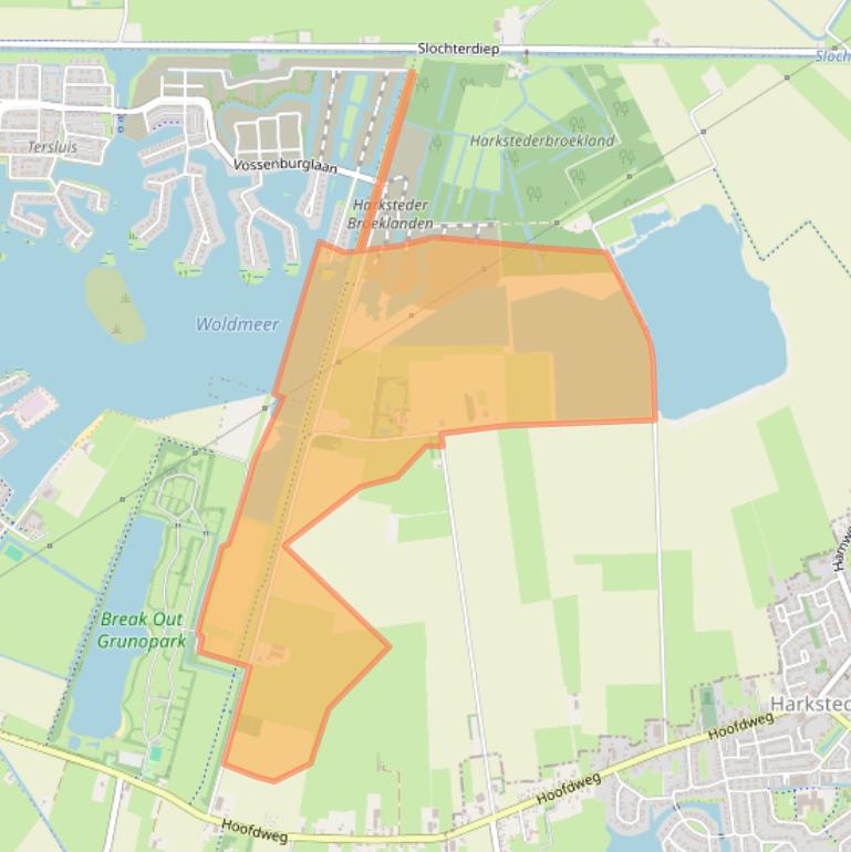 Kaart van postcodegebied 9617TC.