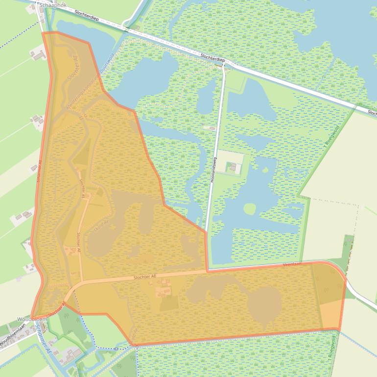 Kaart van postcodegebied 9618PD.