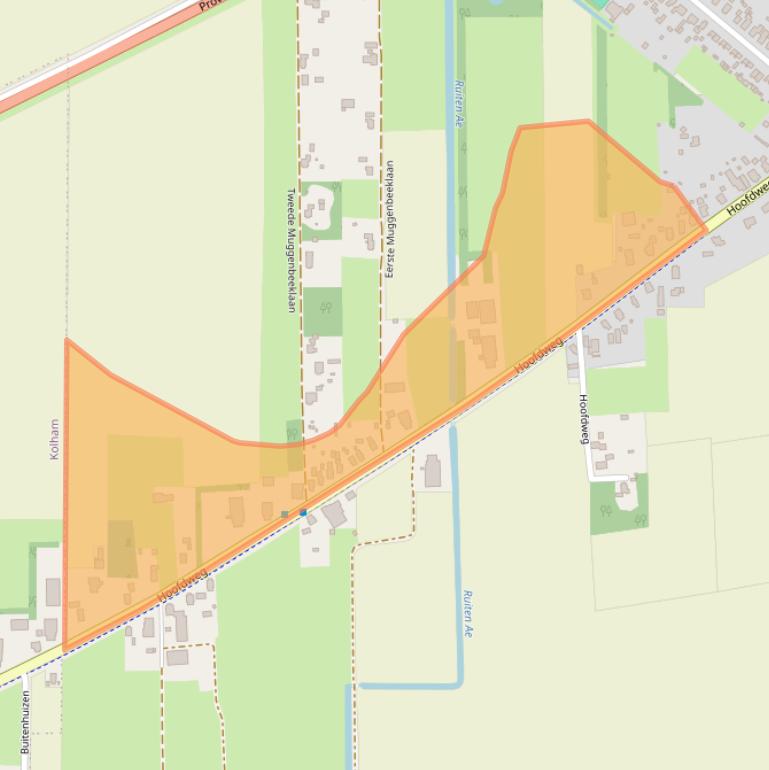 Kaart van postcodegebied 9619PC.