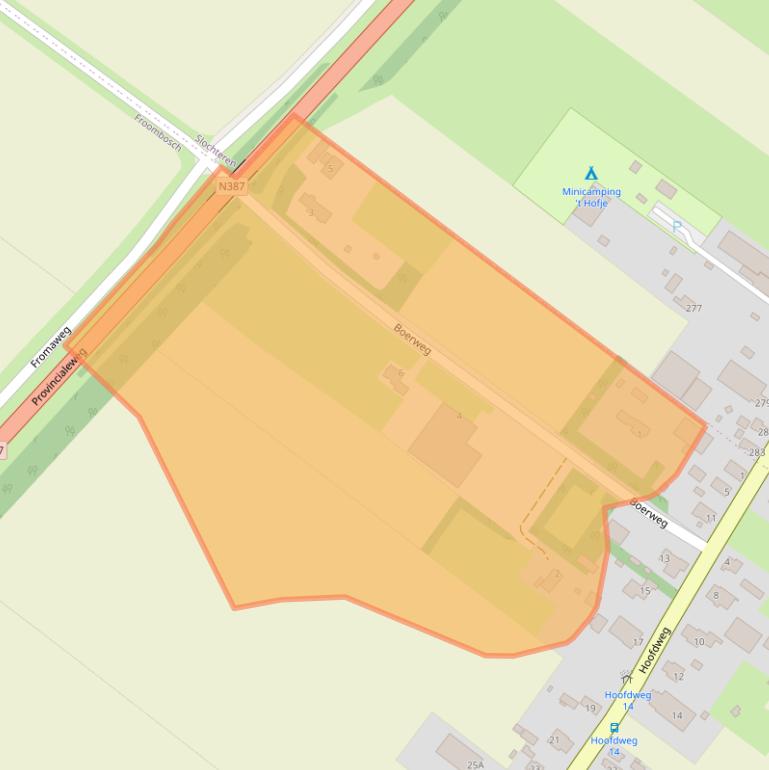 Kaart van postcodegebied 9619PT.