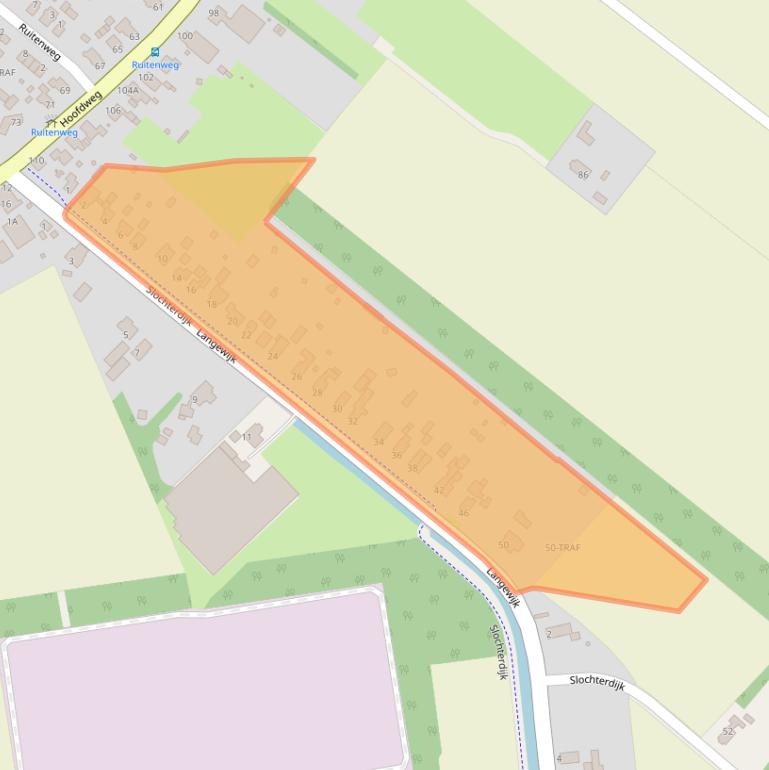 Kaart van postcodegebied 9619TC.