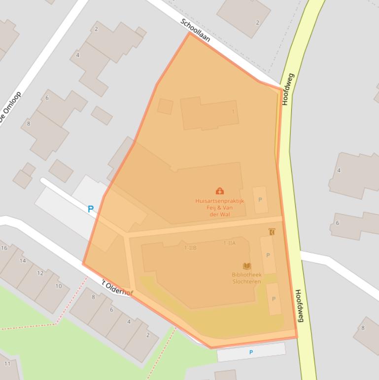 Kaart van postcodegebied 9621AA.