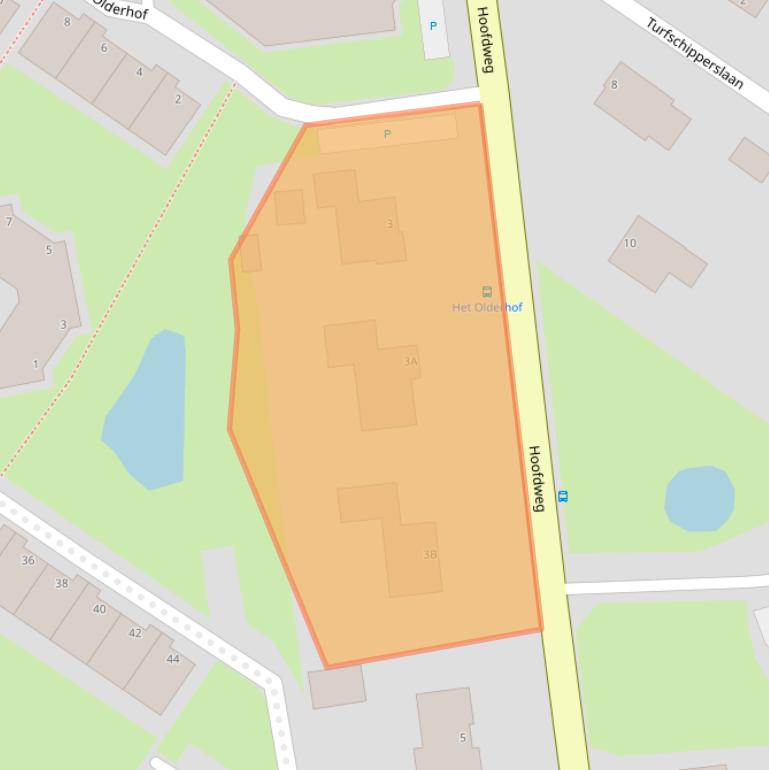 Kaart van postcodegebied 9621AB.