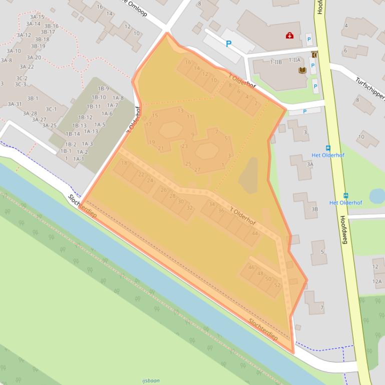 Kaart van postcodegebied 9621AE.