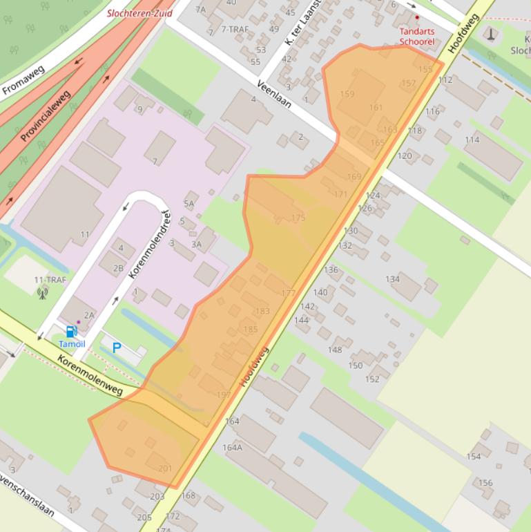 Kaart van postcodegebied 9621AH.