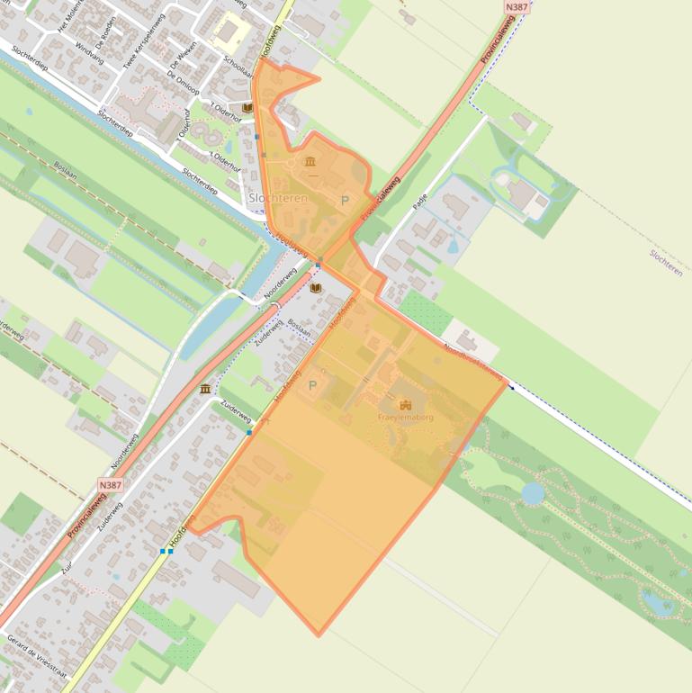 Kaart van postcodegebied 9621AL.