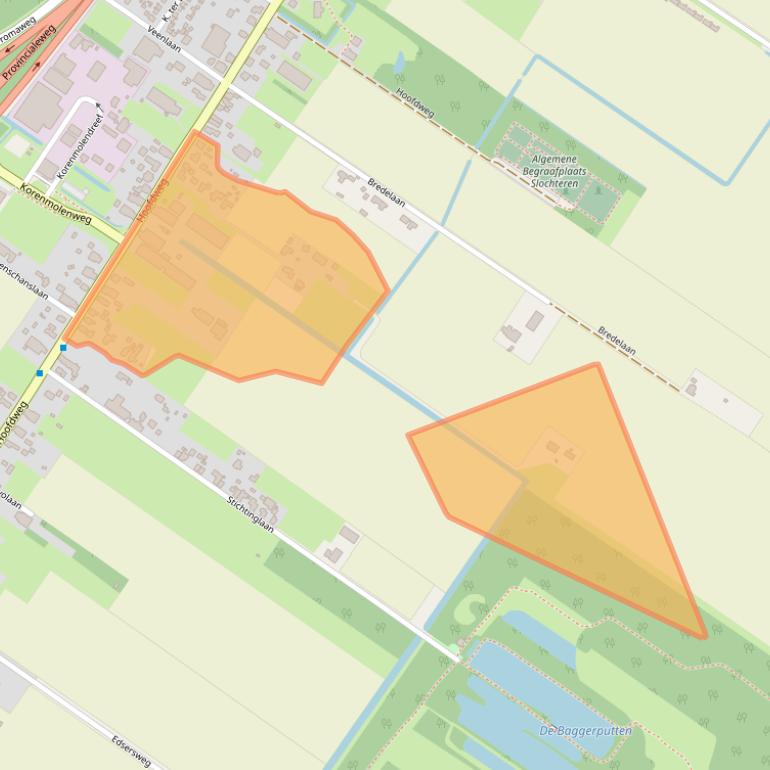 Kaart van postcodegebied 9621AP.