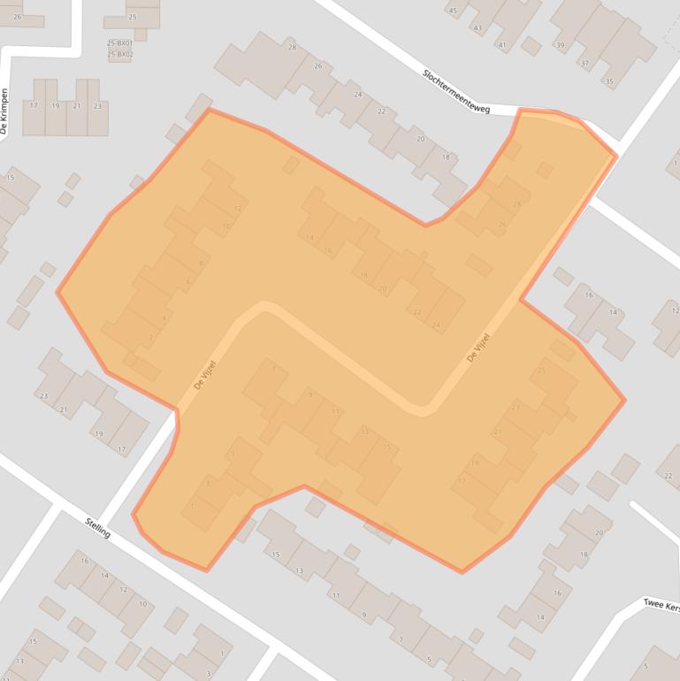 Kaart van postcodegebied 9621BG.