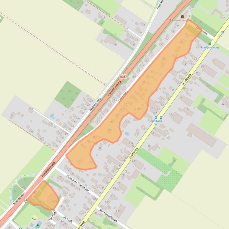 Kaart van postcodegebied 9621BL.