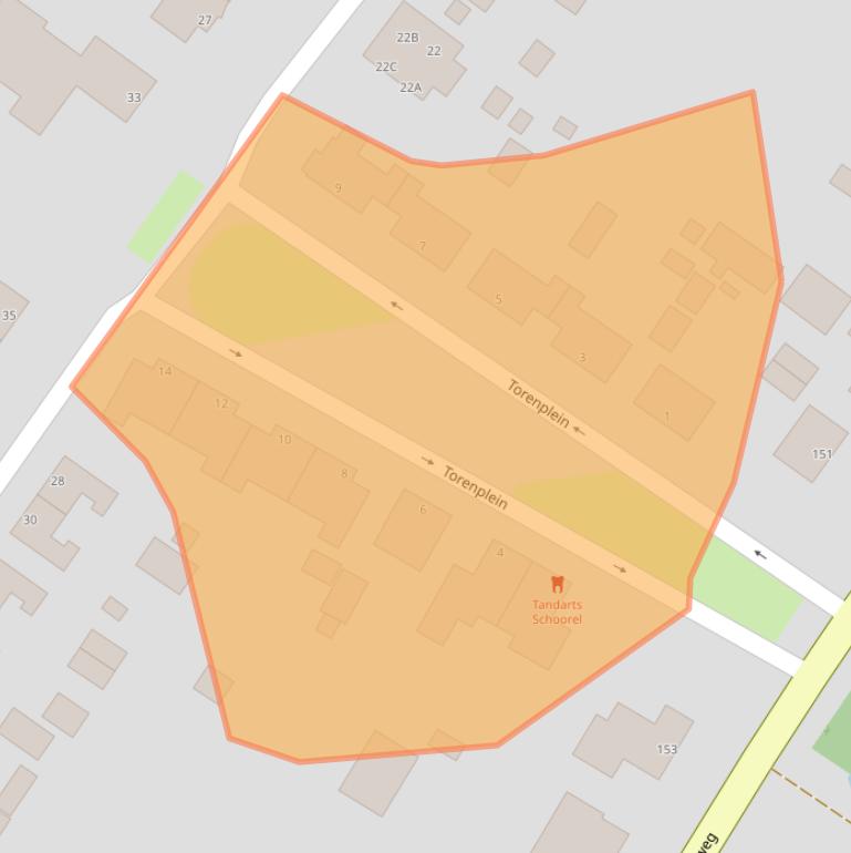 Kaart van postcodegebied 9621BW.