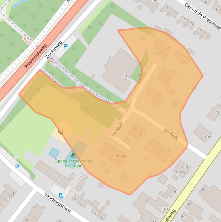 Kaart van postcodegebied 9621CE.