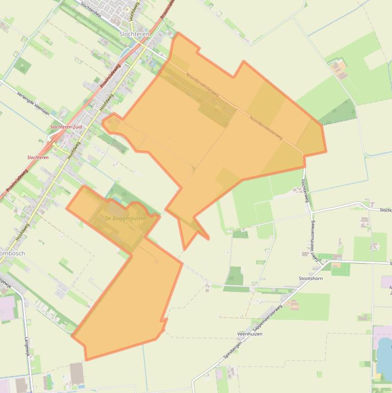 Kaart van postcodegebied 9621TD.