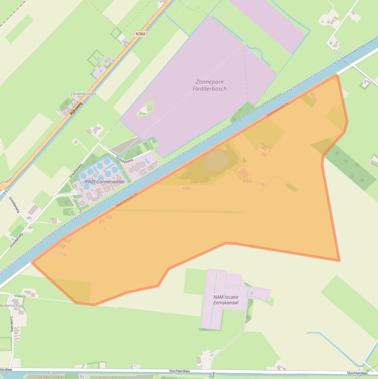 Kaart van postcodegebied 9623PE.