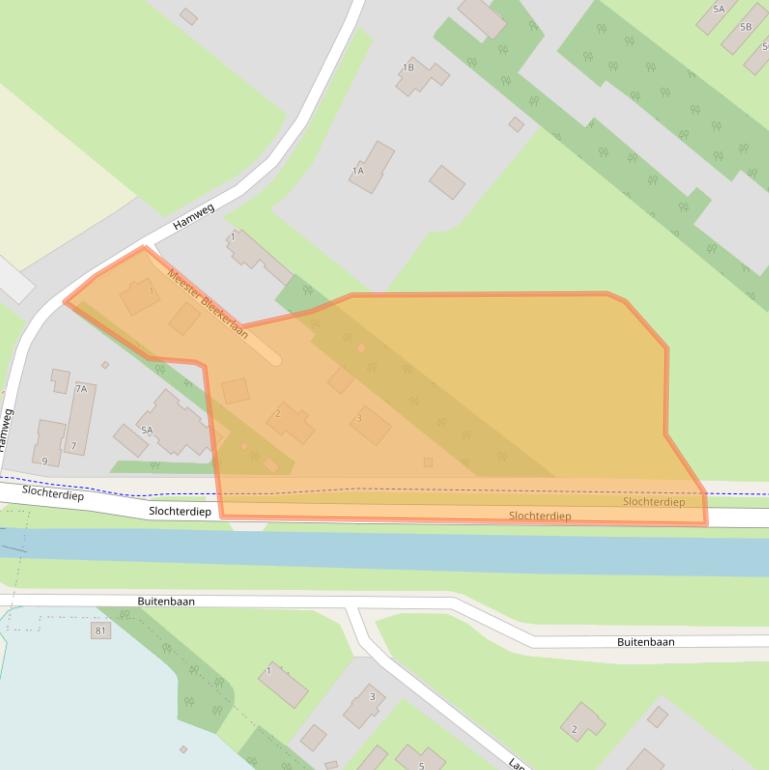 Kaart van postcodegebied 9623PG.