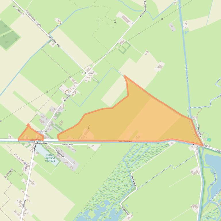 Kaart van postcodegebied 9623TH.