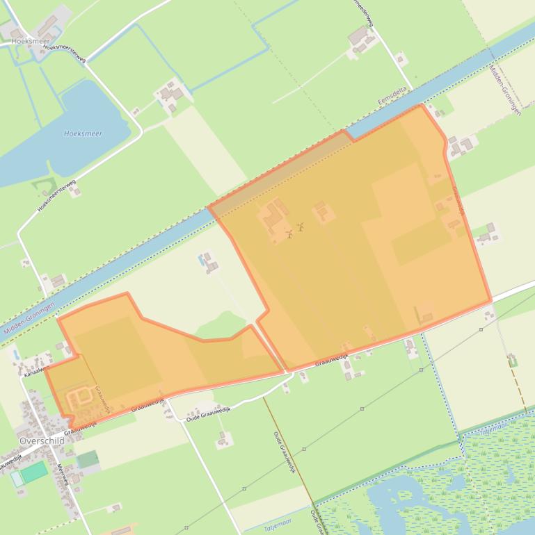 Kaart van postcodegebied 9625PD.