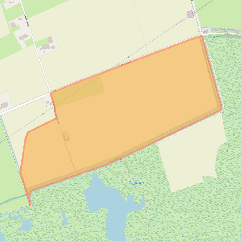 Kaart van postcodegebied 9625TB.