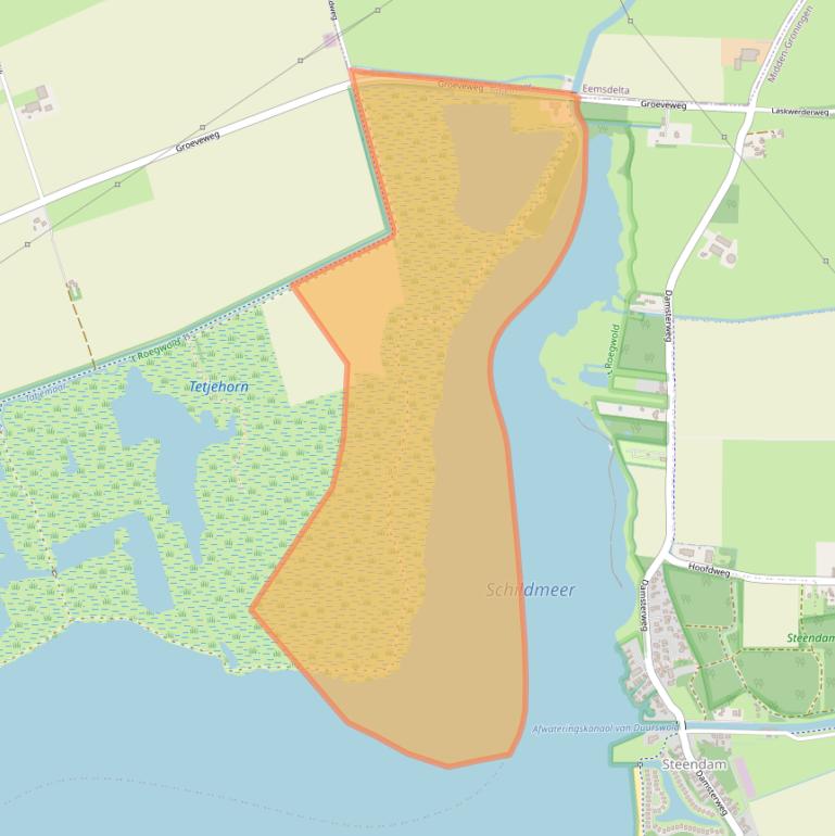 Kaart van postcodegebied 9625TC.