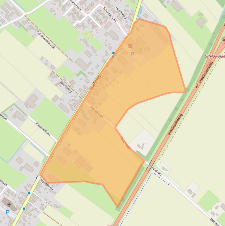 Kaart van postcodegebied 9626AB.