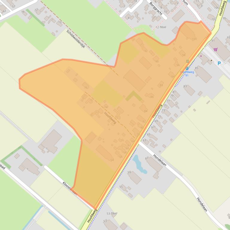 Kaart van postcodegebied 9626AH.