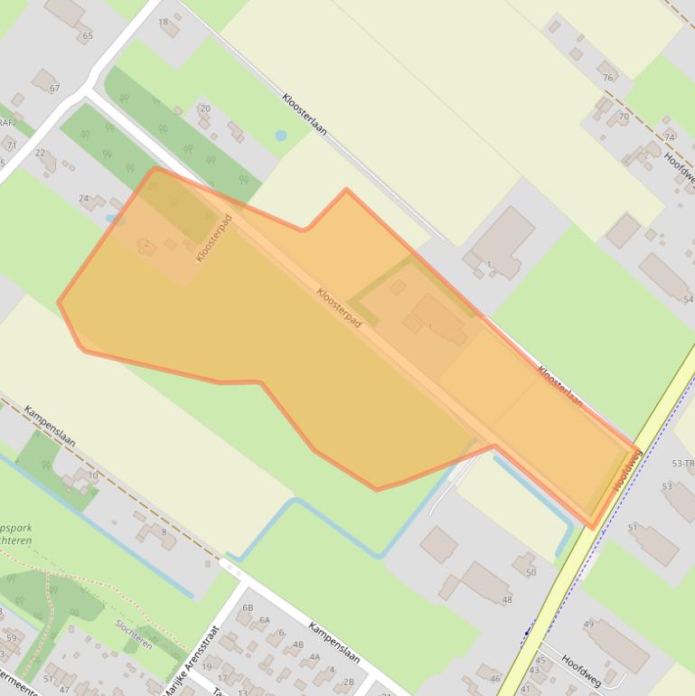 Kaart van postcodegebied 9626TC.