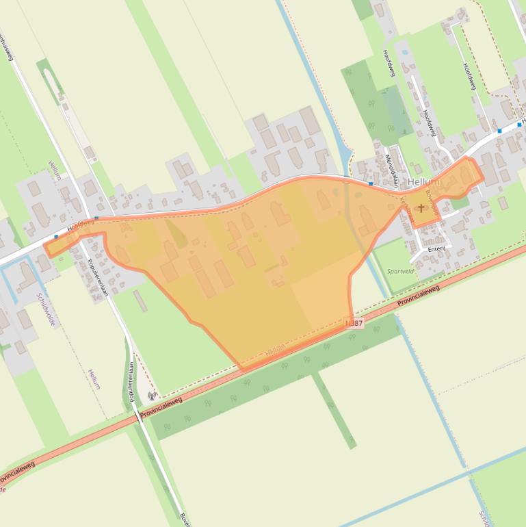 Kaart van postcodegebied 9627PA.