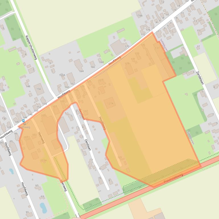 Kaart van postcodegebied 9627PC.