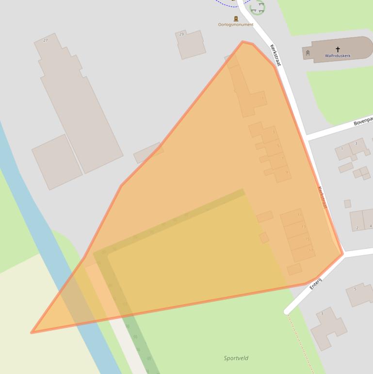 Kaart van postcodegebied 9627PJ.