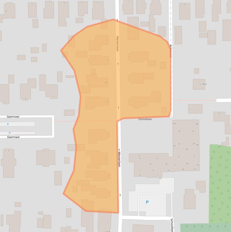 Kaart van postcodegebied 9628AG.