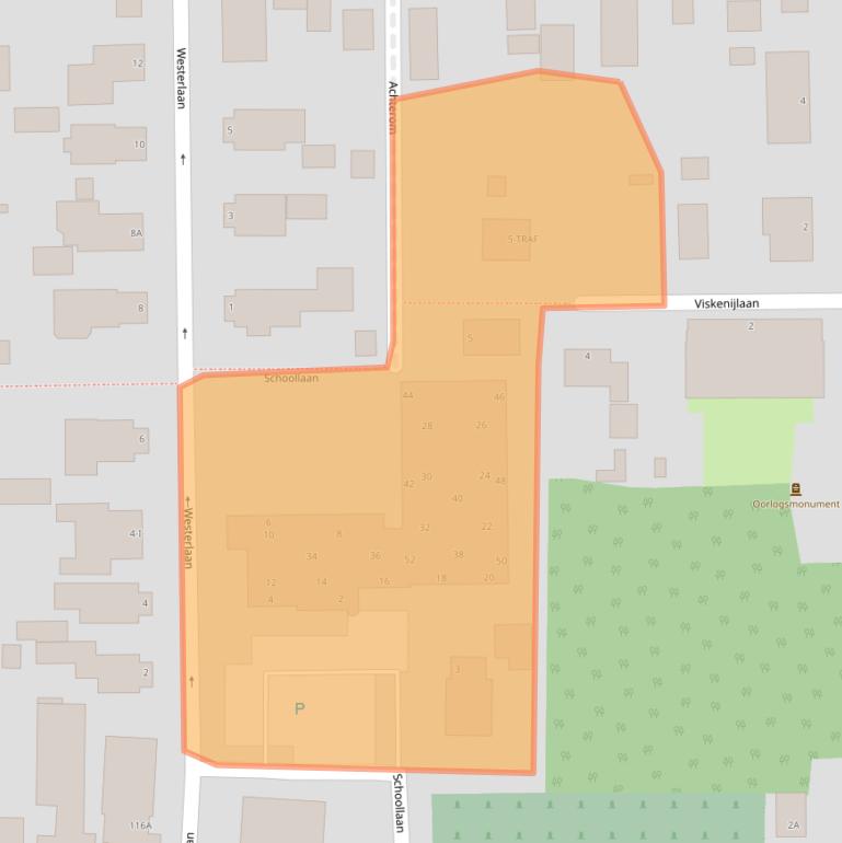 Kaart van postcodegebied 9628AJ.