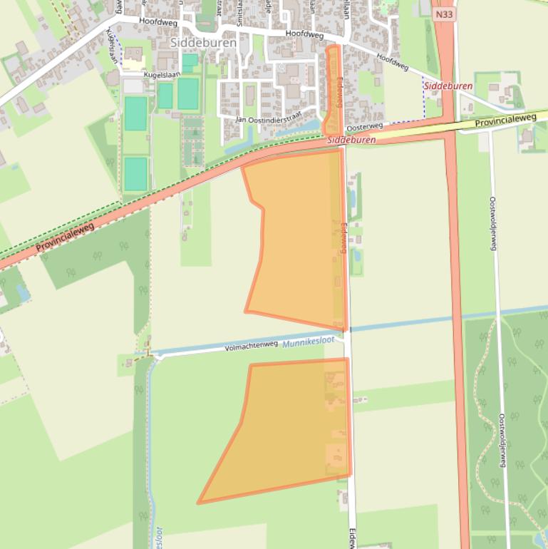 Kaart van postcodegebied 9628AN.