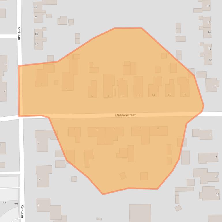 Kaart van postcodegebied 9628AW.