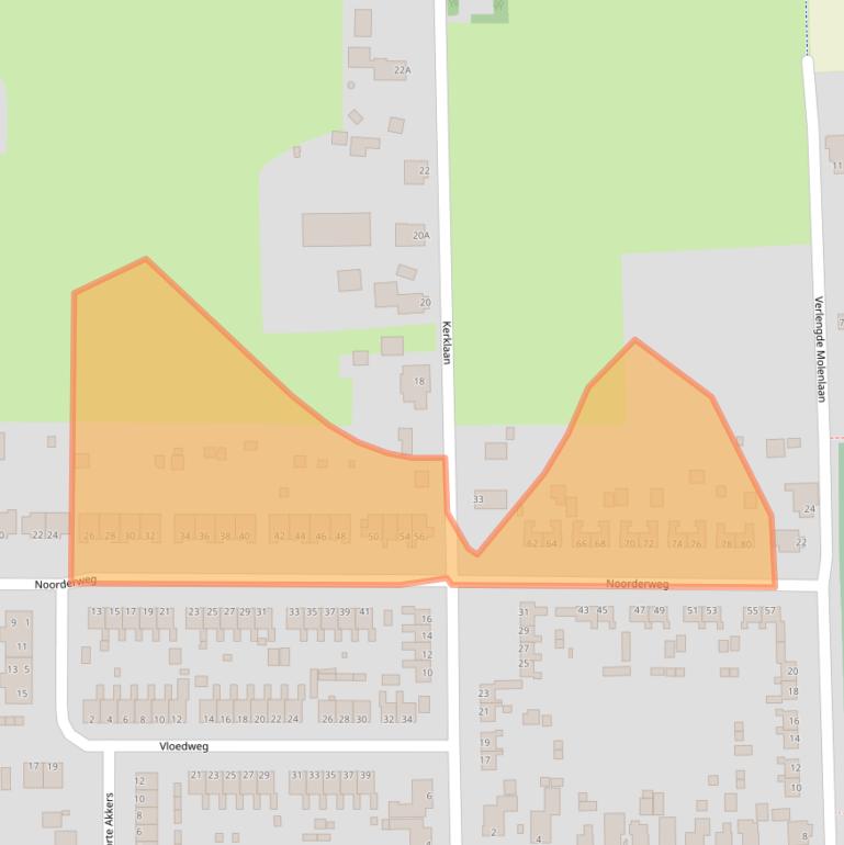 Kaart van postcodegebied 9628BC.