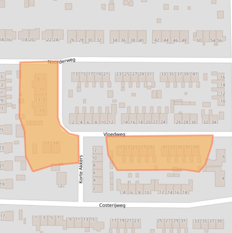 Kaart van postcodegebied 9628BL.