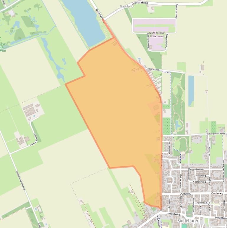 Kaart van postcodegebied 9628BT.