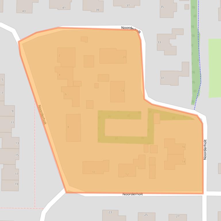 Kaart van postcodegebied 9628BW.