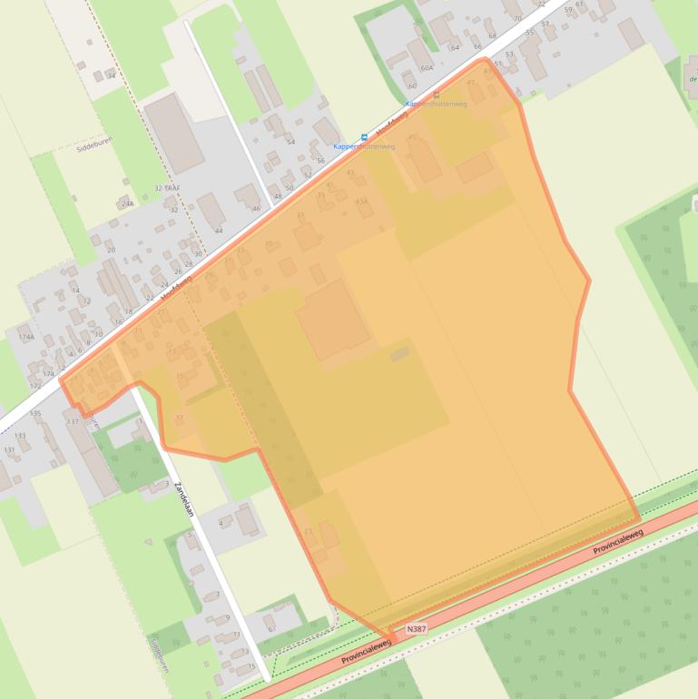 Kaart van postcodegebied 9628CK.