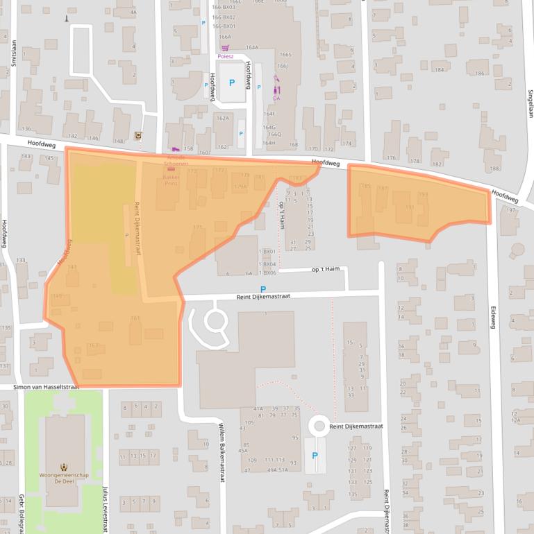 Kaart van postcodegebied 9628CN.