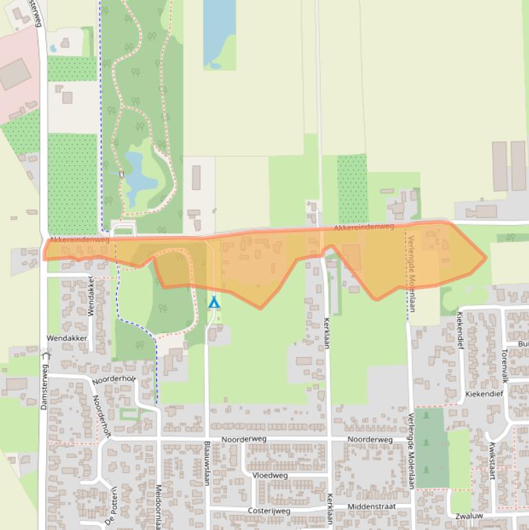 Kaart van postcodegebied 9628EA.